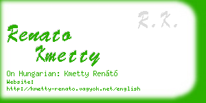 renato kmetty business card